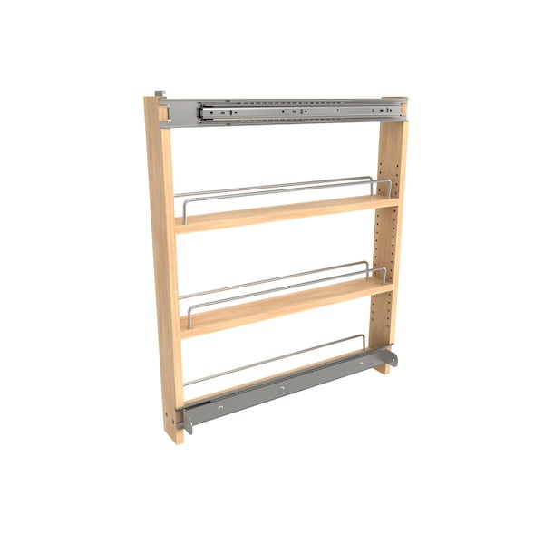 Rev-A-Shelf Maple Veneer, Light Brown, 3 in W, 23.93 in H, 20.75 in L, Light Brown 448-BSKS-3C - main